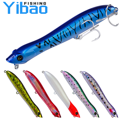 YIBAO Top Water Floating Popper Snake head Fishing Lures DW452